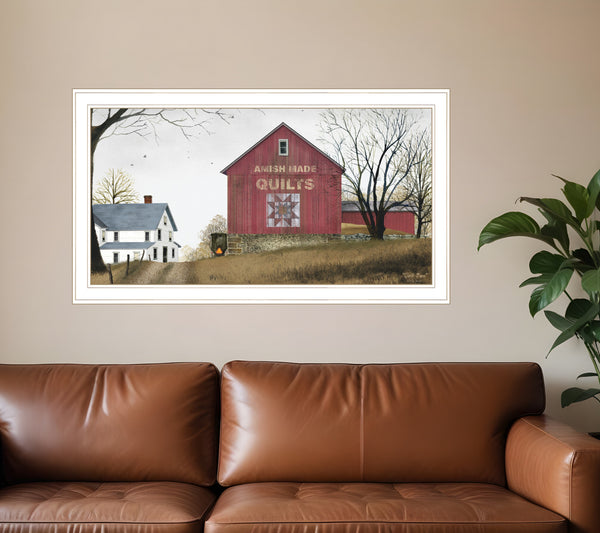 Homeroots The Quilt Barn 4 White Framed Print Wall Art  Wood Product Paper Print Uv Coating 406416