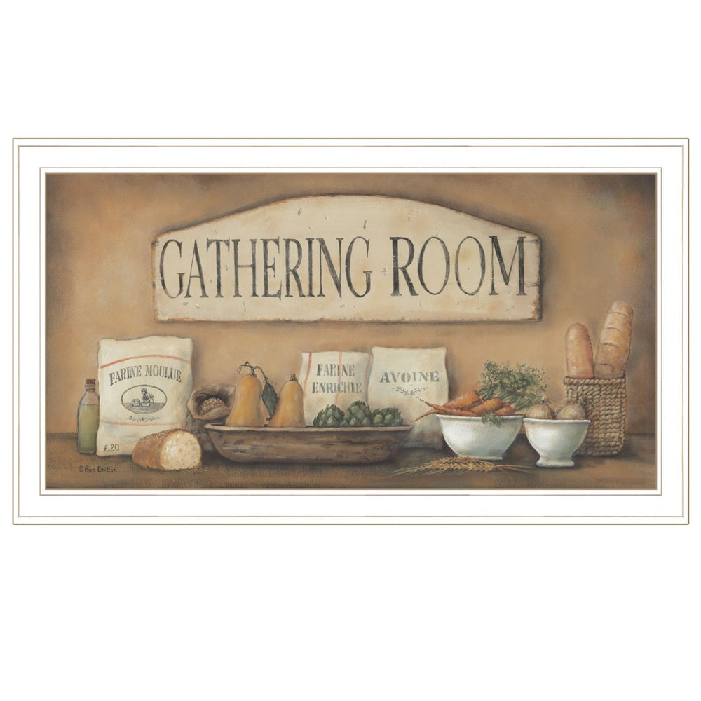 HomeRoots Gathering Room 1 Framed Print - Modern Kitchen Wall Art with Food & Beverage Theme for Stylish Decor 406441