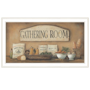 HomeRoots Gathering Room 1 Framed Print - Modern Kitchen Wall Art with Food & Beverage Theme for Stylish Decor 406441