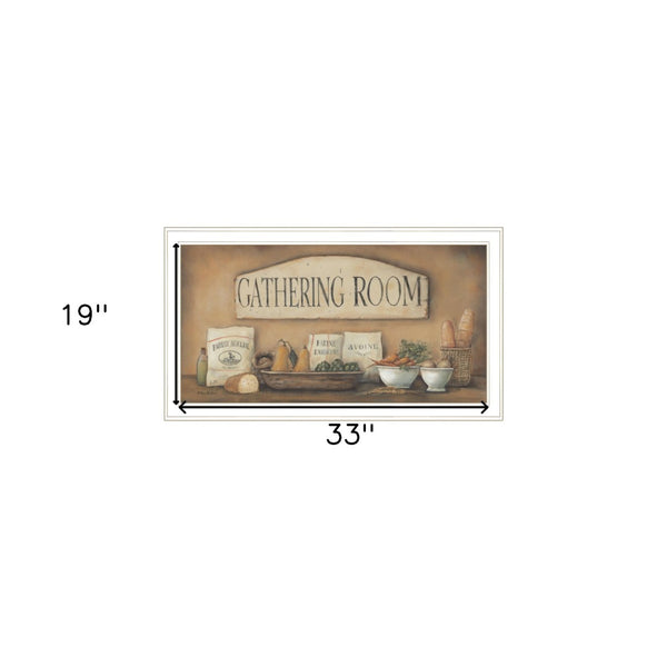 HomeRoots Gathering Room 1 Framed Print - Modern Kitchen Wall Art with Food & Beverage Theme for Stylish Decor 406441