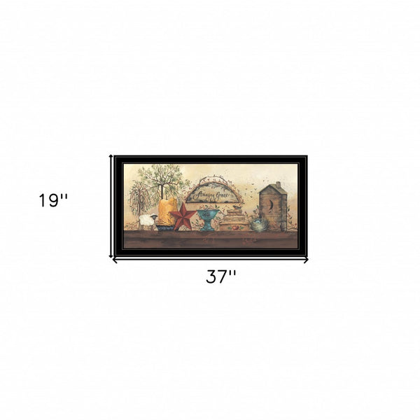 HomeRoots Amazing Grace Shelf 2 Framed Print Wall Art - Modern Elegance for Home, Office & Retail Spaces 406491