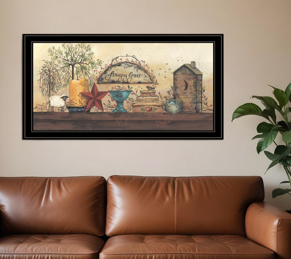 HomeRoots Amazing Grace Shelf 2 Framed Print Wall Art - Modern Elegance for Home, Office & Retail Spaces 406491