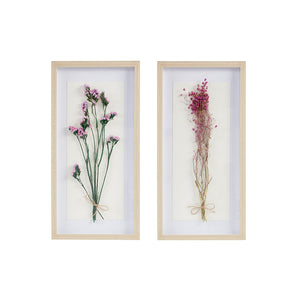 Madison Park Avant Garden Farm House Dried Flower 2-piece Shadow Box Wall Decor Set MP95B-0262 Multi