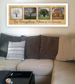Homeroots There Is A Season 1 White Framed Print Wall Art  Wood Product Paper Print Uv Coating 406512