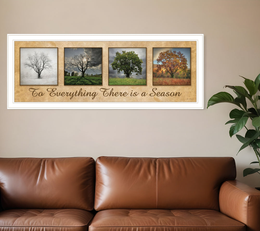Homeroots There Is A Season 1 White Framed Print Wall Art  Wood Product Paper Print Uv Coating 406512