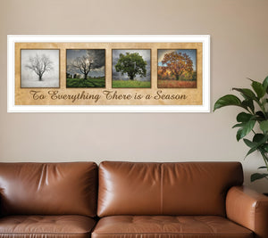 Homeroots There Is A Season 1 White Framed Print Wall Art  Wood Product Paper Print Uv Coating 406512