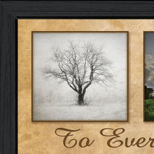 Homeroots There Is A Season Big Trees Black Framed Print Wall Art  Wood Product Paper Print Uv Coating 406513