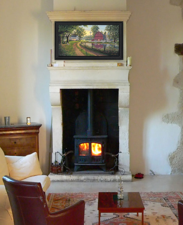 Homeroots The Road Home 11 Black Framed Print Wall Art  Wood Product Paper Print Uv Coating 406608