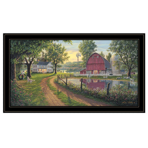 Homeroots The Road Home 12 Black Framed Print Wall Art  Wood Product Paper Print Uv Coating 406609