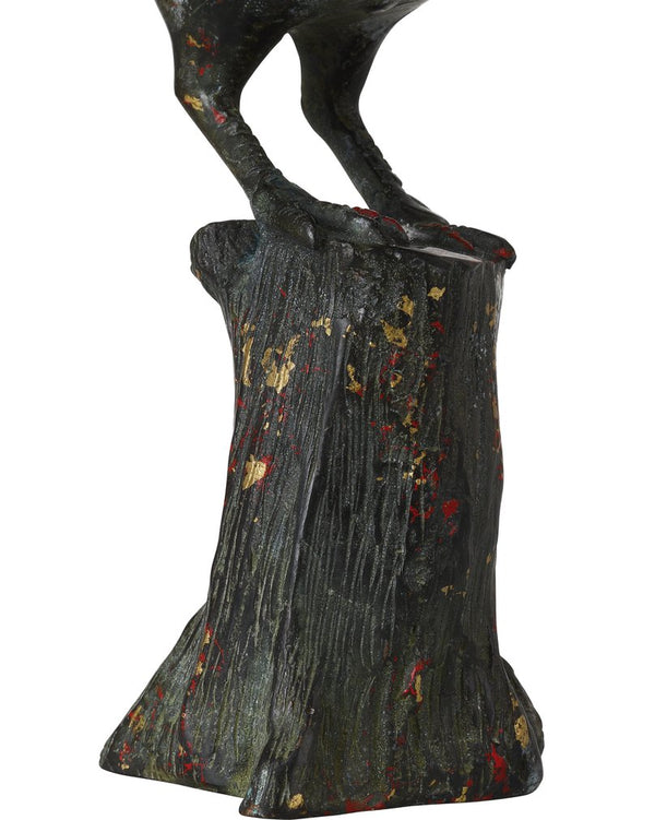 Currey & Company Han Dynasty Bird Bronze Sculpture - Exquisite 9-inch Decorative Art With Aged Patina Finish Black Bronze 1200-0992-currey-company