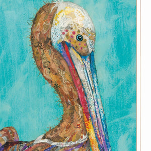 Homeroots Set Of Two Pelicans 1 White Framed Print Wall Art  Wood Product Paper Print Uv Coating 406655