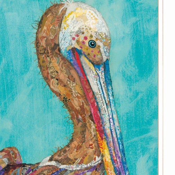 Homeroots Set Of Two Pelicans 1 White Framed Print Wall Art  Wood Product Paper Print Uv Coating 406655