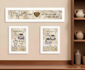 HomeRoots Set of Three Nature-Inspired Kitchen Framed Prints - Charming Wall Art for Home Decor Refresh 406682