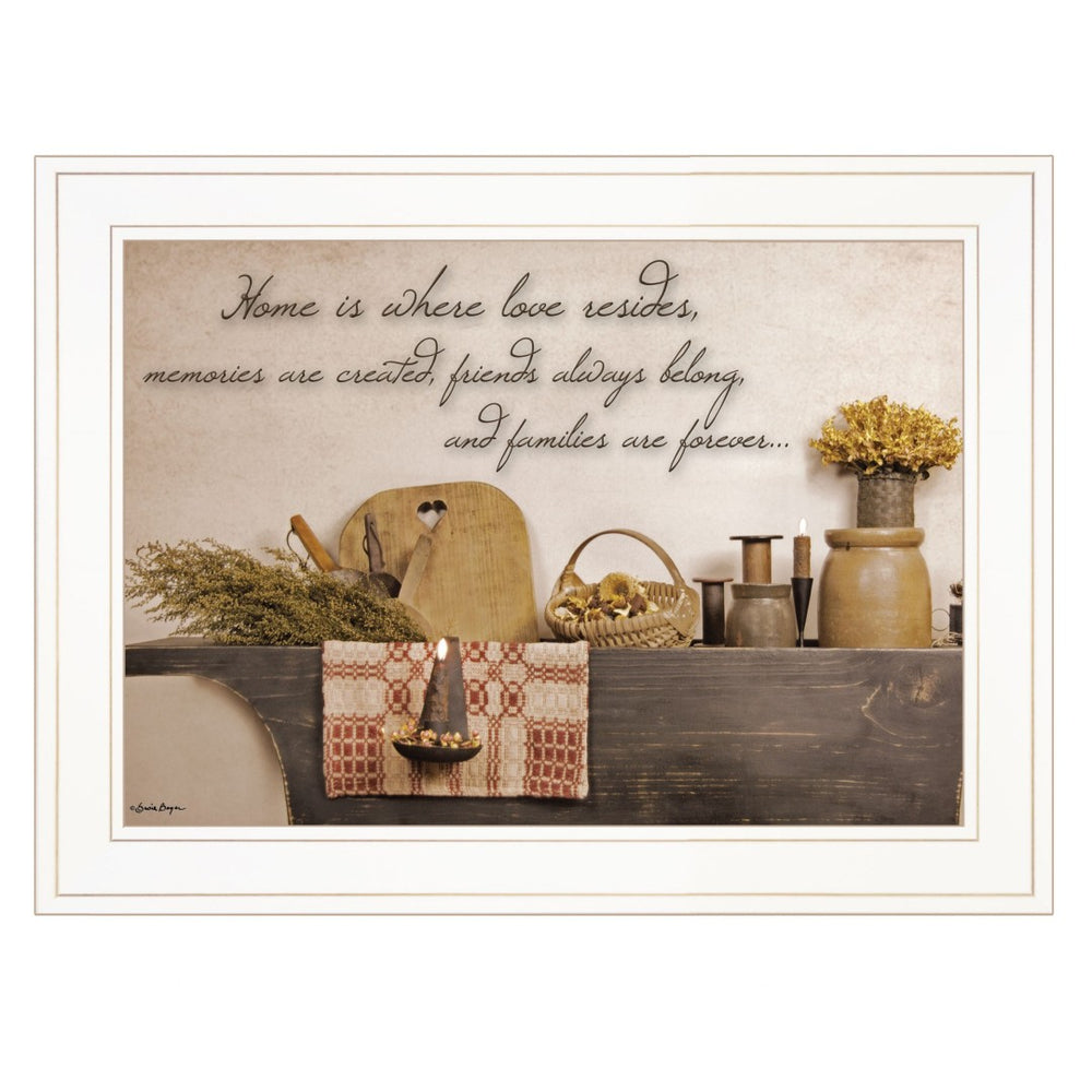 HomeRoots Home Framed Print Wall Art – Mid-Century Modern Kitchen Decor with Rustic Floral Charm, 19"x33" 406723