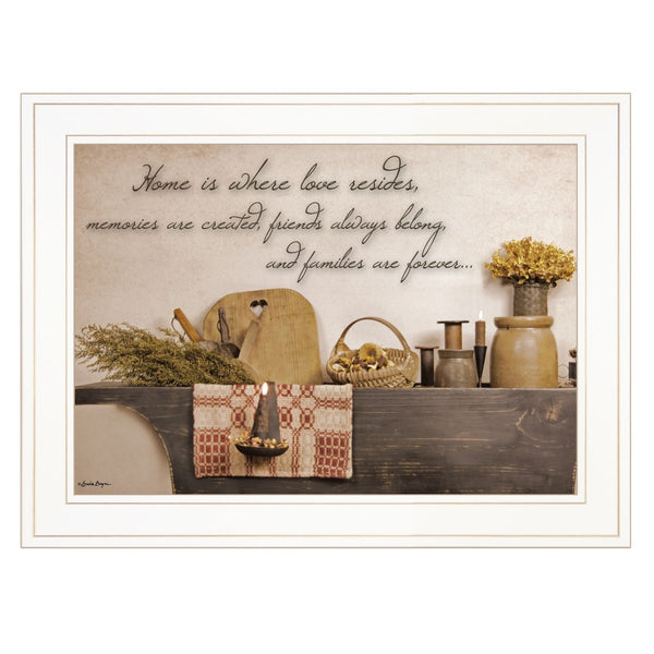 HomeRoots Home Framed Print Wall Art – Mid-Century Modern Kitchen Decor with Rustic Floral Charm, 19"x33" 406723