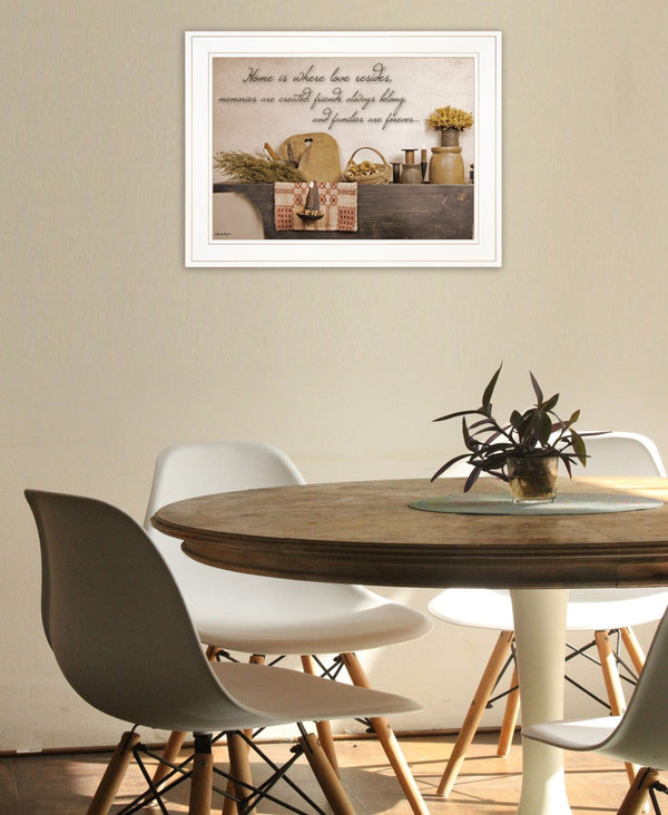 HomeRoots Home Framed Print Wall Art – Mid-Century Modern Kitchen Decor with Rustic Floral Charm, 19"x33" 406723