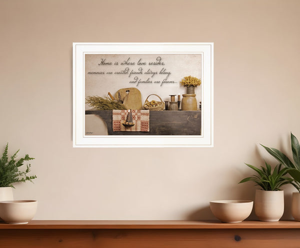 HomeRoots Home Framed Print Wall Art – Mid-Century Modern Kitchen Decor with Rustic Floral Charm, 19"x33" 406723