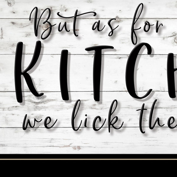 Homeroots We Lick The Spoon 2 Black Framed Print Kitchen Wall Art  Wood,Paper 406760