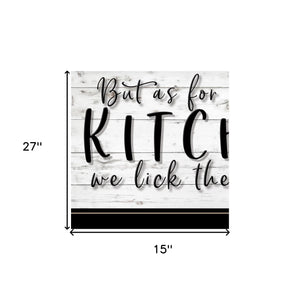 Homeroots We Lick The Spoon 2 Black Framed Print Kitchen Wall Art  Wood,Paper 406760