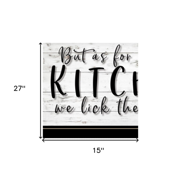 Homeroots We Lick The Spoon 2 Black Framed Print Kitchen Wall Art  Wood,Paper 406760