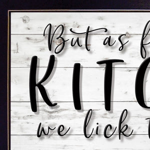 Homeroots We Lick The Spoon 3 Black Framed Print Kitchen Wall Art  Wood,Paper 406761