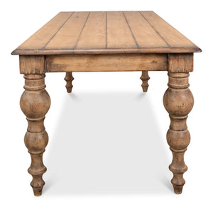 Sarreid Bixby Dining Table - Stunning Stony Grey/Black Wash Finish With Reclaimed Pine For Rustic Charm Brown  40678