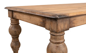 Sarreid Bixby Dining Table - Stunning Stony Grey/Black Wash Finish With Reclaimed Pine For Rustic Charm Brown  40678
