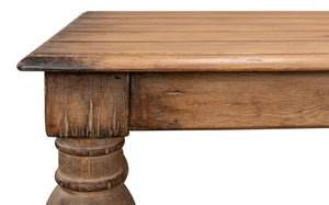 Sarreid Bixby Dining Table - Stunning Stony Grey/Black Wash Finish With Reclaimed Pine For Rustic Charm Brown  40678