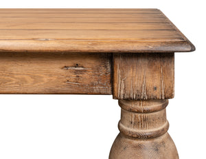 Sarreid Bixby Dining Table - Stunning Stony Grey/Black Wash Finish With Reclaimed Pine For Rustic Charm Brown  40678