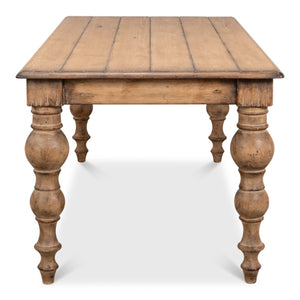Sarreid Bixby Dining Table - Stunning Stony Grey/Black Wash Finish With Reclaimed Pine For Rustic Charm Brown  40678