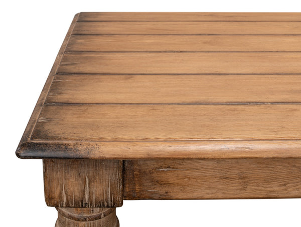 Sarreid Bixby Dining Table - Stunning Stony Grey/Black Wash Finish With Reclaimed Pine For Rustic Charm Brown  40678