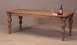 Sarreid Bixby Dining Table - Stunning Stony Grey/Black Wash Finish With Reclaimed Pine For Rustic Charm Brown  40678