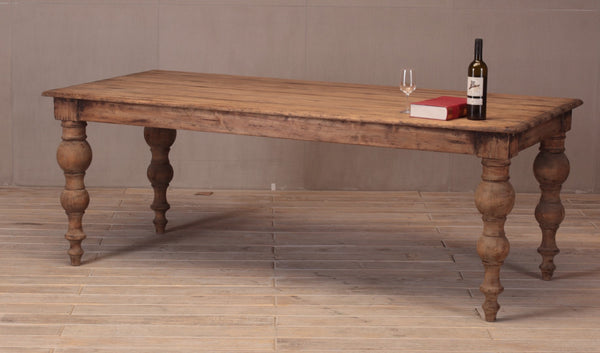 Sarreid Bixby Dining Table - Stunning Stony Grey/Black Wash Finish With Reclaimed Pine For Rustic Charm Brown  40678