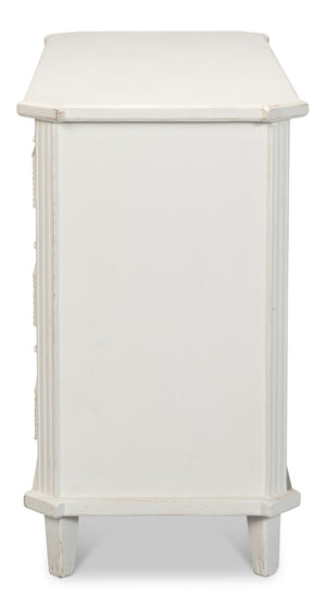 Sarreid Altus Commode - Elegant Antique White Finish With Reclaimed Pine Design For Timeless Style White  40679-3