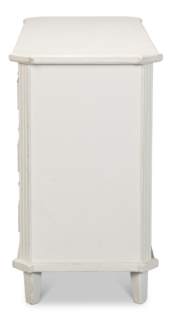 Sarreid Altus Commode - Elegant Antique White Finish With Reclaimed Pine Design For Timeless Style White  40679-3