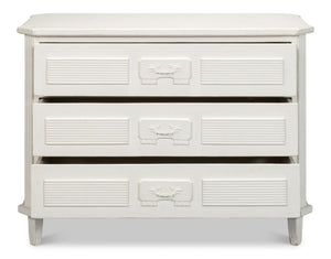 Sarreid Altus Commode - Elegant Antique White Finish With Reclaimed Pine Design For Timeless Style White  40679-3