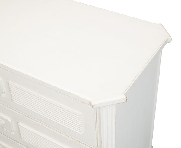 Sarreid Altus Commode - Elegant Antique White Finish With Reclaimed Pine Design For Timeless Style White  40679-3