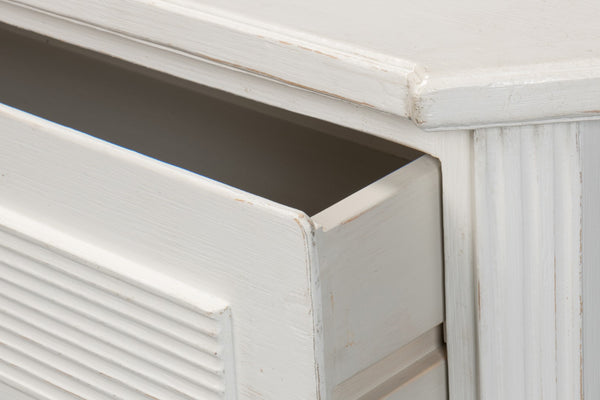 Sarreid Altus Commode - Elegant Antique White Finish With Reclaimed Pine Design For Timeless Style White  40679-3