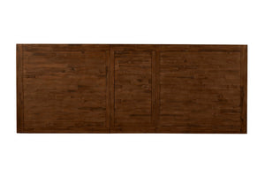 Alpine Furniture Newberry Rectangular Dining Table With Removable 20" Leaf, Rustic Acacia Wood, Farmhouse Elegance Medium Brown 4068-01