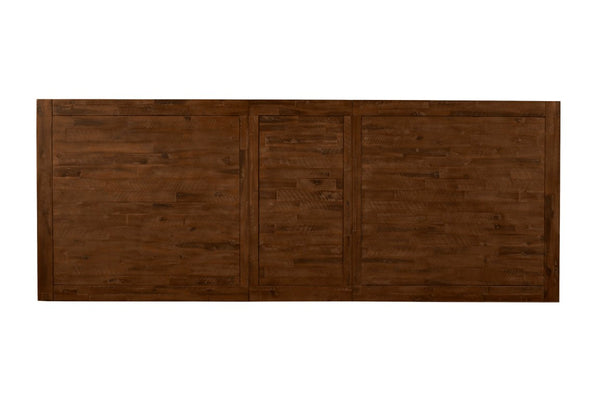 Alpine Furniture Newberry Rectangular Dining Table With Removable 20" Leaf, Rustic Acacia Wood, Farmhouse Elegance Medium Brown 4068-01