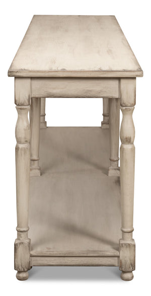 Sarreid Jensen Console - Stylish Stony Grey Finish With Reclaimed Pine For Rustic Elegance In Any Space Grey  40685