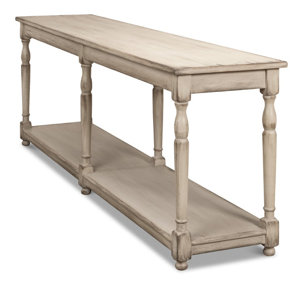 Sarreid Jensen Console - Stylish Stony Grey Finish With Reclaimed Pine For Rustic Elegance In Any Space Grey  40685