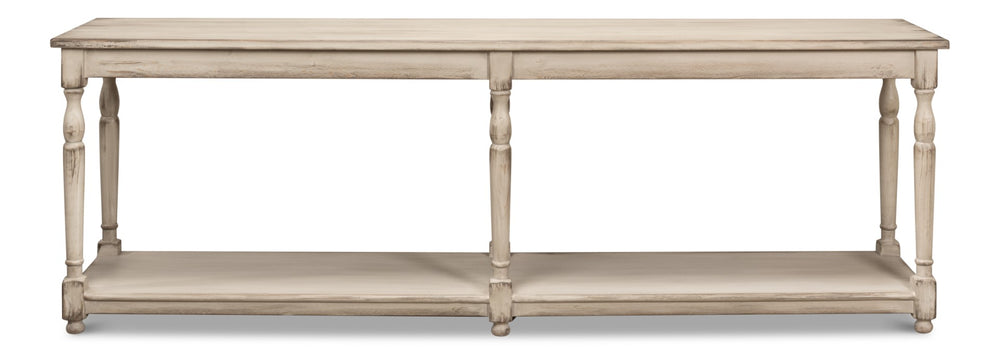 Sarreid Jensen Console - Stylish Stony Grey Finish With Reclaimed Pine For Rustic Elegance In Any Space Grey  40685