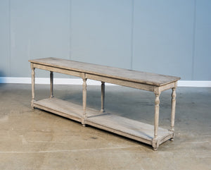 Sarreid Jensen Console - Stylish Stony Grey Finish With Reclaimed Pine For Rustic Elegance In Any Space Grey  40685