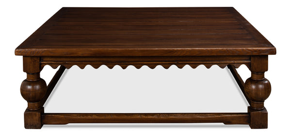 Sarreid Durand Coffee Table - Elegant Dark Brown Elm Finish For Modern Living Room Decor And Style Brown  40688