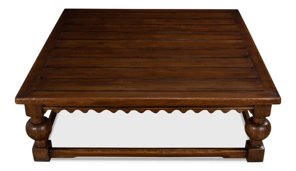 Sarreid Durand Coffee Table - Elegant Dark Brown Elm Finish For Modern Living Room Decor And Style Brown  40688