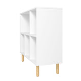 Manhattan Comfort Essex Mid-Century Modern Bookcase White and Zebra 406AMC176