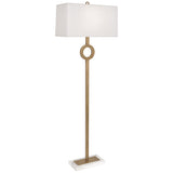 Robert Abbey Oculus Floor Lamp Warm Brass Finish w/ White Marble Base Unlisted