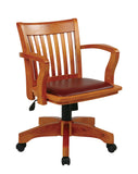 OSP Home Furnishings Deluxe Wood Banker's Chair Fruitwood Brown Finish