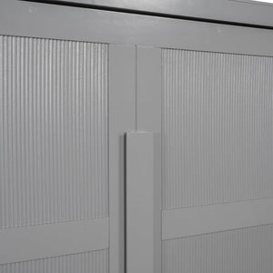 English Elm Queen Murphy Wall Bed with Led Lighting Modern Cabinet Style for Small Spaces LP000973AAE